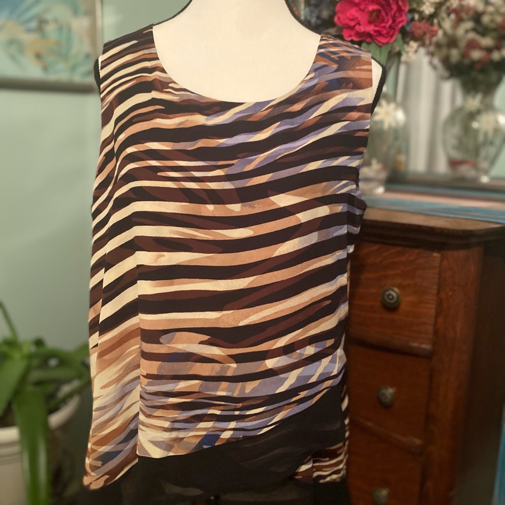 Elegant Zebra Print Women's Blouse